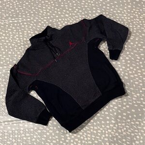 Jordan Black and Red Zip-Up Sweater